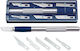 Cutting Knife Wedo Hobby Knife Set 6 Different Blade Shapes Silver