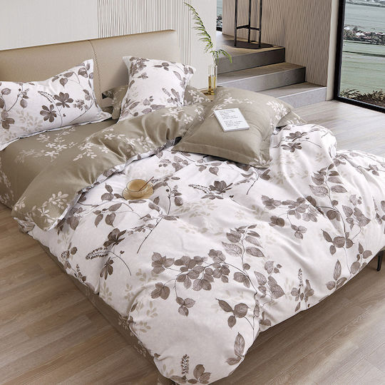 Beauty Home Alcestis Set Coverlet Queen Size Mocha 220x240cm