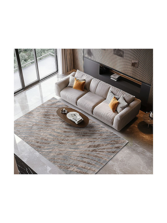 Beauty Home Home Modern Bedroom Rugs Set Beige, Grey 9439-ΣΕΤ 3pcs