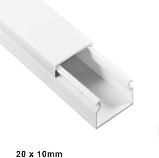 Popp Speedfix Canal de Cablu cu autocolant din Plastic Alb 2m