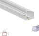 Διαφανές Κανάλι 13 X 12,5 Mm Ταινίες Led Αυτοκόλλητο Βέργα 2μ Μήκος