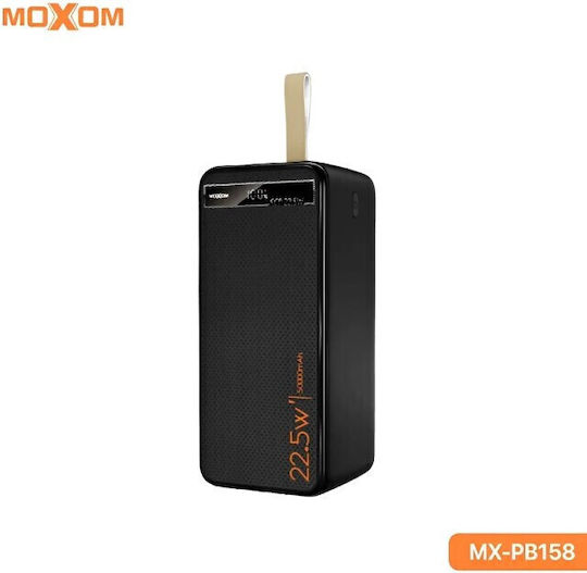 Moxom MX-PB158 Power Bank 50000mAh with 2 USB-A Ports and USB-C Port Power Delivery Black