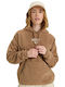 Cool Calling Winter Women's Fleece Blouse Long Sleeve with Hood Brown