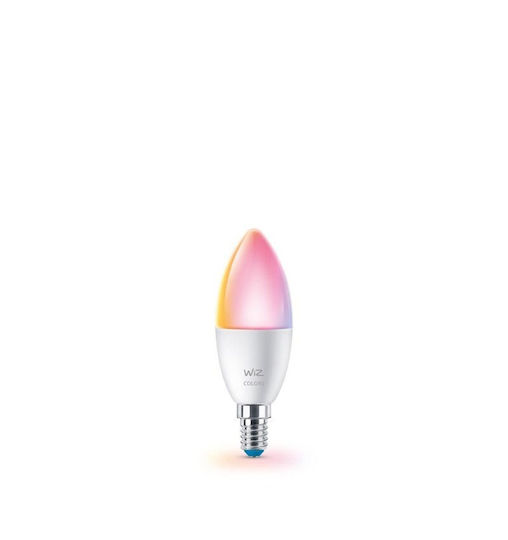 WiZ Smart Λάμπα LED 40W για Ντουί E14 και Σχήμα C37 RGBW 470lm Dimmable