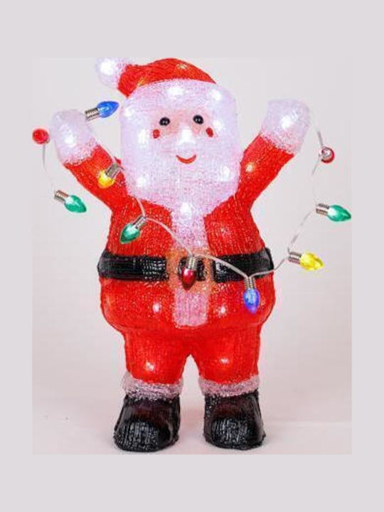 Outdoor Illuminated Santa Claus Electric Red 34x22.5x15cm