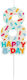 Birthday Candle Cozy Sprinkles Number 8 Multicolour Candle 7cm Kids Party