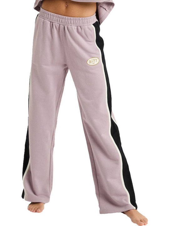 Women's Fabric Trousers with Elastic Straight Line Pink