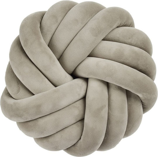 Das Home Μαξιλάρι Καναπέ 2293 από Βελούδο Beige 35x35εκ.