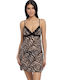 Dorina Winter Damen Nachthemd Black
