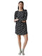 Minerva Winter Damen Nachthemd Black Allover