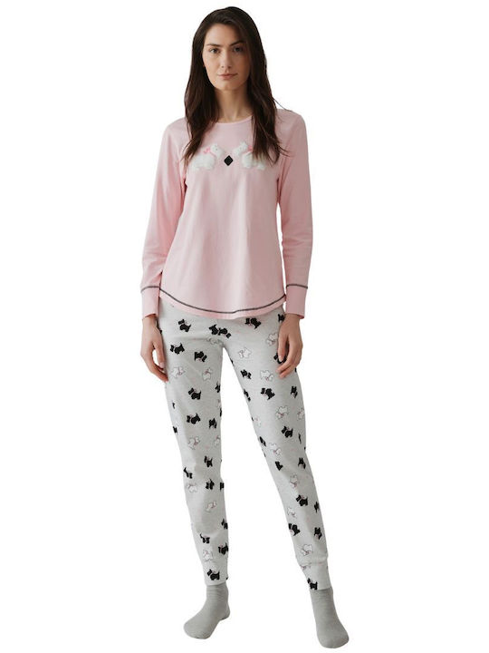 Minerva Winter Women's Pyjama Set Pink