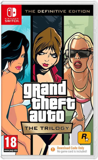 Grand Theft Auto: The Trilogy Definitive Edition (Code In A Box) Switch Game