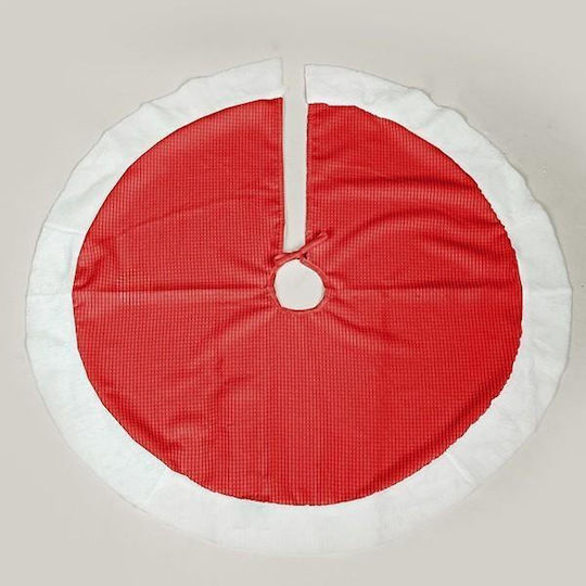 Christmas Tree Skirt Polyester Red M35xP28xH48xD90cm.