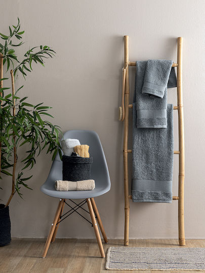 Palamaiki Set of Bath Towels 3 pcs Naya Gray Weight 620gr/m²