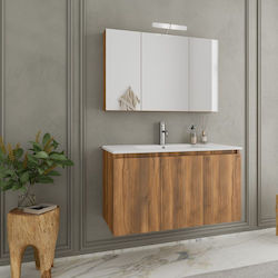Drop Waschtisch mit Waschbecken & Spiegel L90xB...