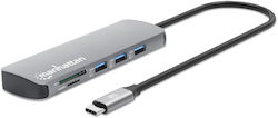 Manhattan USB-C Докинг станция с HDMI 4K PD Ethernet (190459) Manhattan USB-C Докинг станция с HDMI 4K PD Ethernet (190459)