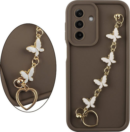 Volte-Tel Butterflies Strap Задна корица Силикон Кафяв (Galaxy A17)
