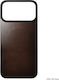 Nomad Magnetic Leather Back Cover iPhone 17 Pro Max Compatible with Magsafe Horween Leather Rustic Brown