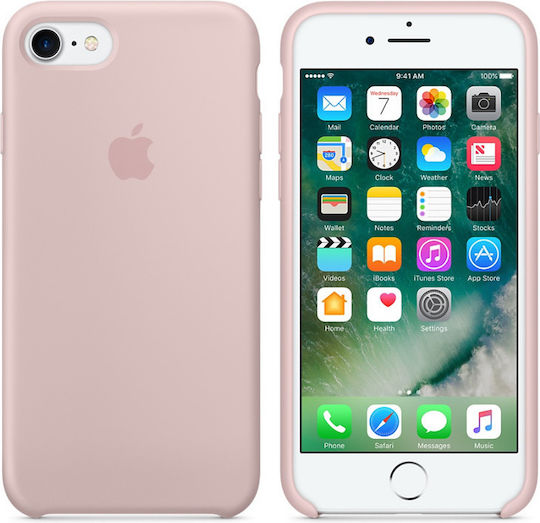 Apple Umschlag Rückseite Silikon Rosa (iPhone 8/7)