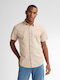 Short-sleeved Shirt Beige