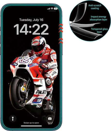 ANANK 3D Displayschutzfolie Schwarz (iPhone 17 / 17 Pro / 16 Pro)