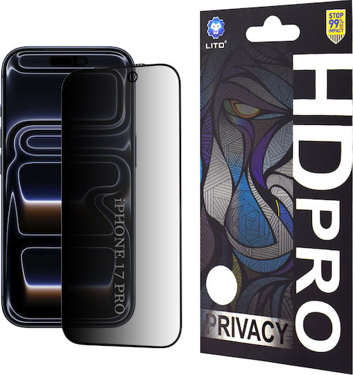 Lito Hd Pro Privacy Pentru iPhone 17 Pro Negru