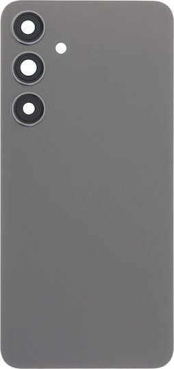 Battery Cover Battery Door + Battery Door Adhesive + Back Camera Lens Bezel Black for Galaxy S24+