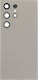 Battery Cover Battery Door + Battery Door Adhesive + Back Camera Lens Bezel Gray for Galaxy S24 Ultra
