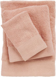 Das Home Σετ Πετσέτες Μπάνιου 3τμχ Best 0832 Pink Βάρους 450gr/m²