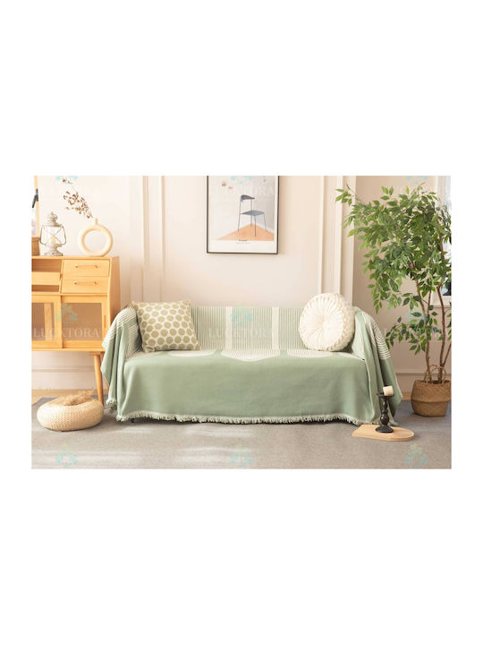 Lucktora Ριχτάρι Διθέσιου Καναπέ Chenille 180x240εκ. Πράσινο