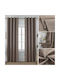 Lucktora Curtain Blackout with Grommet Brown LCT-8132 140x265cm