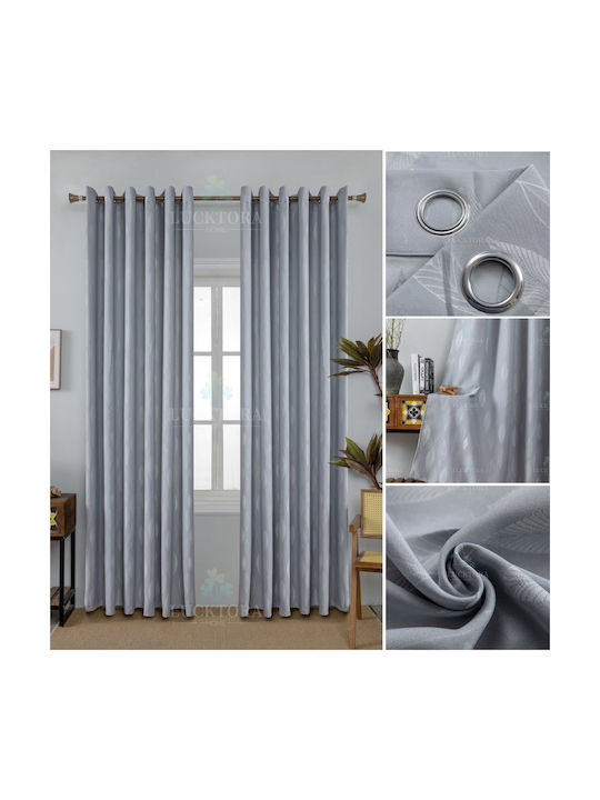 Lucktora Curtain with Grommet Gray LCT-11544 140x270cm