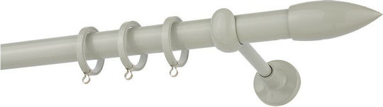 Zogometal Metallic Curtain Pole Double with Rail Diameter 25mm 240cm Gray Glossy CP0430