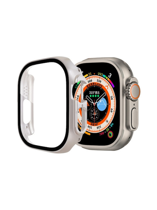 Carcasă de Plastic cu Sticlă în culoarea Argintiu pentru Apple Watch Ultra (49 mm)