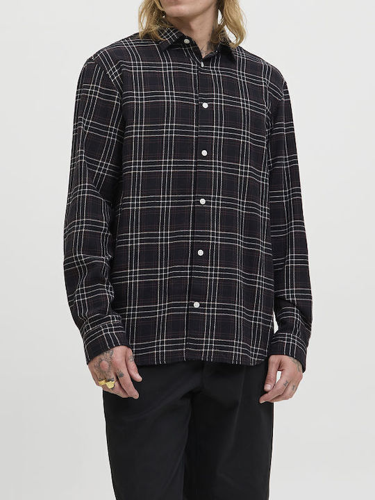 Jack & Jones Фланелено Риза Pirate Black
