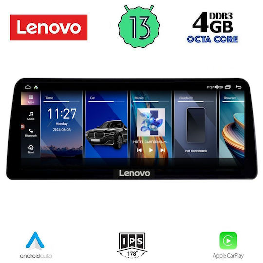 Lenovo Car Audio System for BMW Series 3 / F30 2011-2012 (Bluetooth/USB/AUX/WiFi/GPS/Apple-Carplay/Android-Auto) with Touch Screen 12.3"