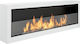 Wandmontiert Bioethanol Kamine Innenbereich Weiß 120x15x41.5cm