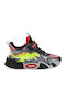 Kinder Sneakers Hoch mit Lichtern Schwarz