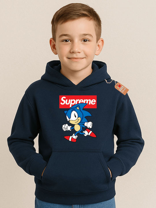 Rock Deal Παιδικό Φούτερ με Κουκούλα Μπλε Navy ...