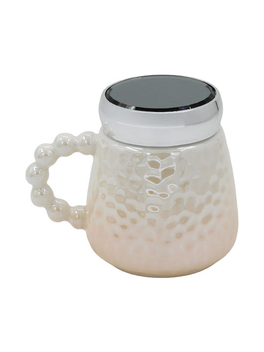 Keskor Mug Ceramic with Lid Orange 450ml