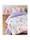 Kentia Sirin Set Kids Duvet Cover Single with Pillowcase Cotton White 165x245cm