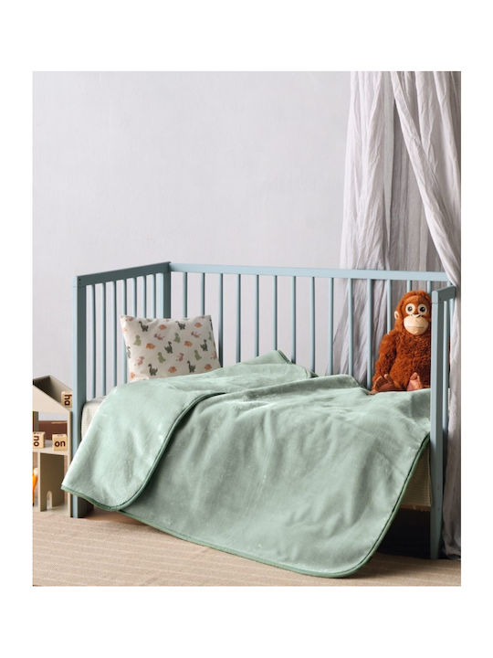 Kentia Κουβέρτα Κούνιας Baby Notte Πράσινη 100x...
