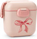 Elodie Details Rosy Bow Plastic Kids Food Container Pink