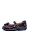 Kids Anatomic Leather Ballerinas with Hoop & Loop Closure Burgundy