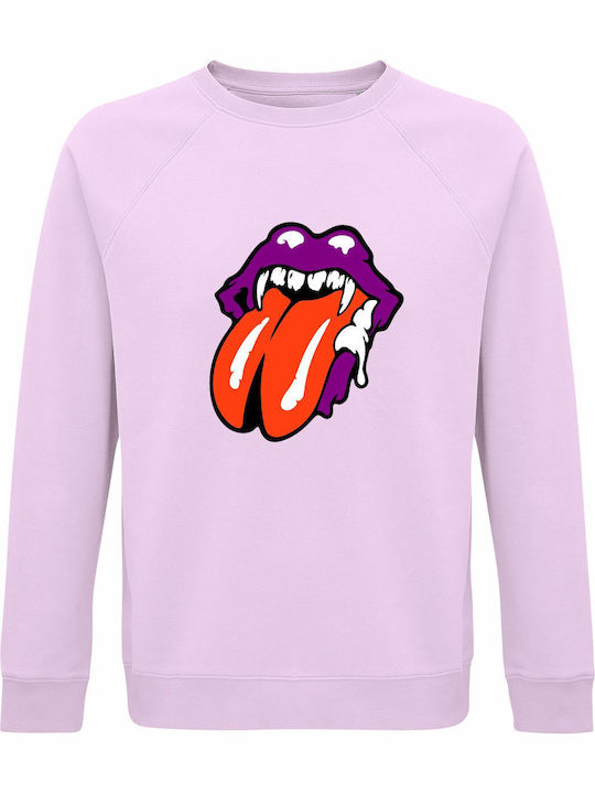 Unisex Organic Sweatshirt Rolling Stones Lips H...
