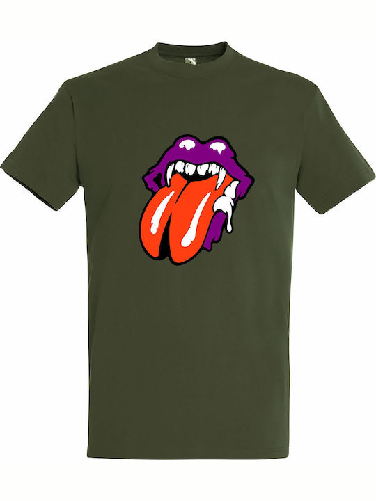 Unisex T-Shirt Rolling Stones Lips Horror Hallo...