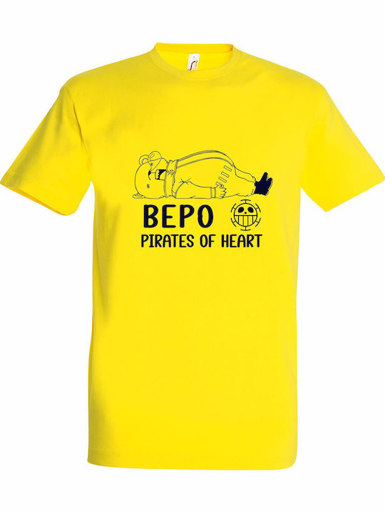 Unisex T-shirt Bepo Pirates Heart Ein Stück Anime Manga Lemon