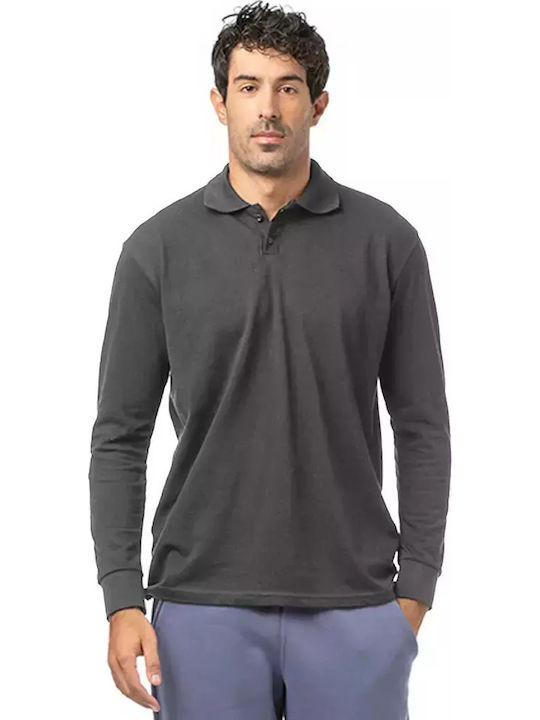 Bodymove Polo Μπλούζα Μακρυμάνικη Ποντικί