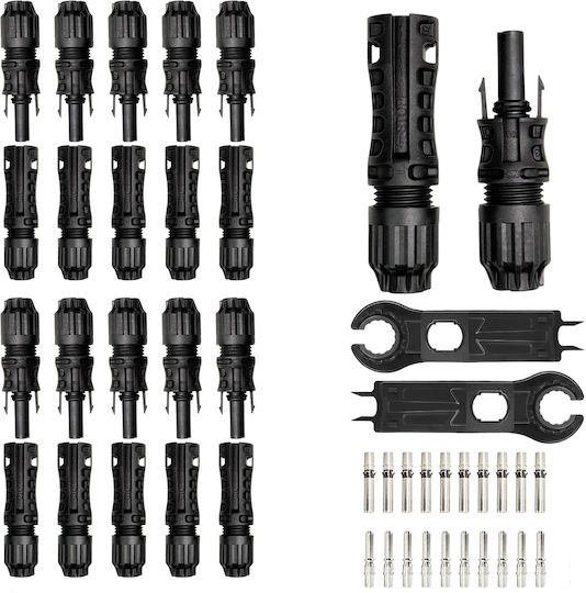 Set 10 Conectori Onuvio MC4 Evo2 Accesorii Fotovoltaice Panouri Solare Masculin Feminin 1500V 45A Certificat CE RoHS Impermeabil IP67
