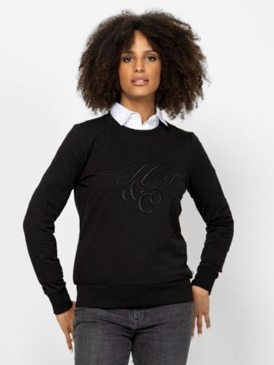Women's Blouse Cotton Long Sleeve Black